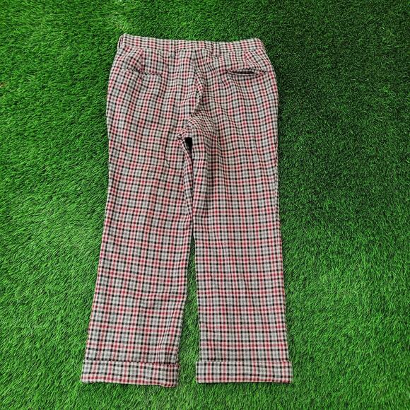 Vintage 80s Wool Plaid Pants Womens 14 34x28 Heavyweight - Picture 2 of 16